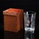 The glass "impenetrable. 100%", with a bullet, faceted, 250 ml