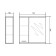 Cabinet-mirror "Palermo 70" Left 15 cm x 70 cm x 70 cm