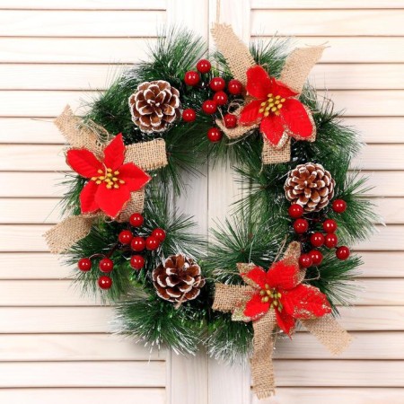 New Year's Wreath D-30 cm "Flower Eco"
