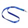 Badge ribbon, Shirin-15 mm, length-80 cm, with a metal carbine, blue