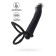 Black & Red toyfa double penetration nozzle, 19 cm, silicone, black color