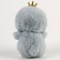 Soft toy "Penguin" with a bow, 21 cm, color gray color