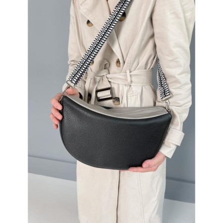Women's bag Afina Black-Serebly with belt-3