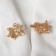 Circum for the cardigan "Flower" shiny, color gold