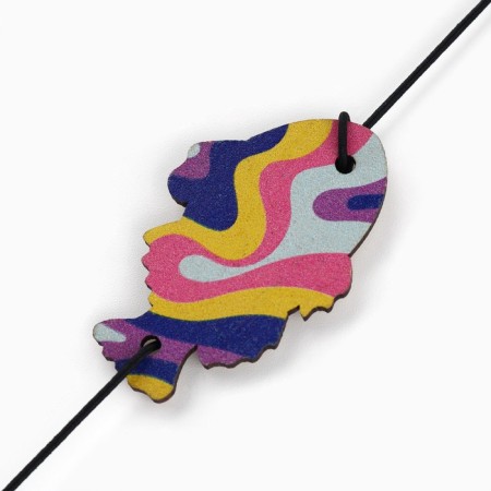 Teaser with wooden suspension "Bright fish", 5 cm-4