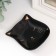 Souvenir Ceramics stand for the ring "Satisfied muzzle of the black cat" 8x10x1.2 cm