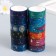 Adhesive tape paper "Star sky" set 12 pcs width 1.5 cm winding 2 m