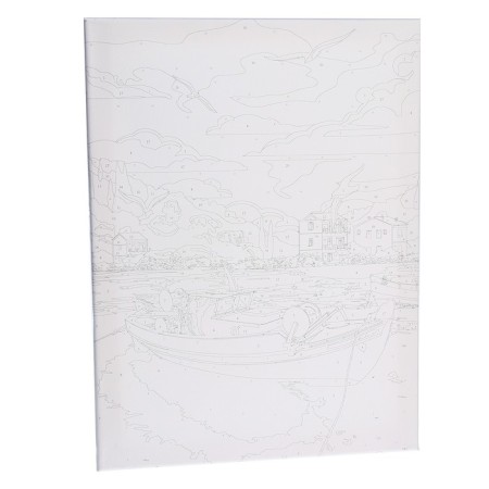 Picture on numbers on a canvas with a subframe of Greece, 30x40 cm-1