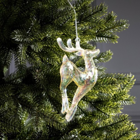 Christmas tree toy LED "Deer", 19x8 cm, 5 LED, AAX2 batteries (not included), glow warm white-1