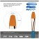 Brush Art Synthetics Gamma "Gallery", flatovalnaya No. 16, short handle 303016