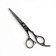 Hairdressers scissors with an emphasis “Premium”, bent rings, blade - 6.5 cm, black color