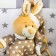 Soft suspension "Bunny in pajamas", with a tear, on a crib, stroller, crumb I