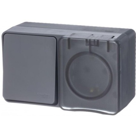 Block, OP, AtlasDesign Profi54 Sche Atn544070, 1 key, socket, 16a, anthracite