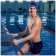 Hat of swimming adult onlytop "stripes", fabric, girth 54-60 cm