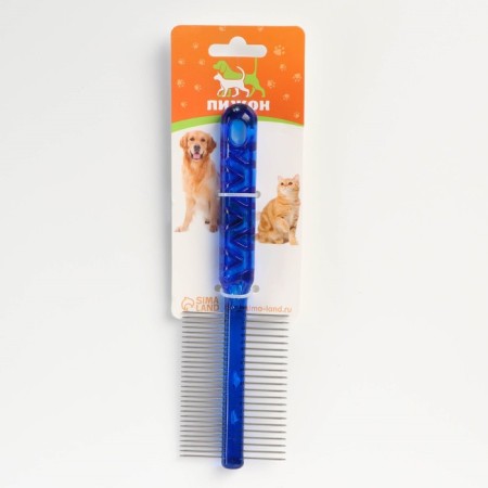 Combing a comb “bubbles” of two -sided, transparent, 19.5 x 5.6 cm, blue-4