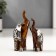 Polystone souvenir "Two elephants under a tree in a silver blanket" Set 2 pcs 11x8x3.2 cm