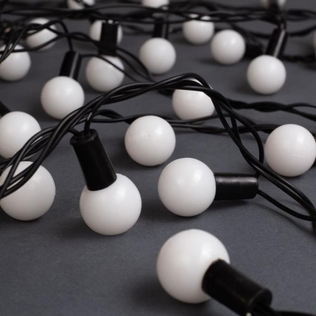 Girland “thread” 10 m with nozzles “balls 2.5 cm”, IP44, dark thread, 100 LED, glow of multi (RG/RB), flashing, 220 V-1