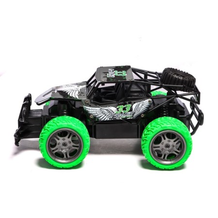 Radio -controlled jeep "Baggi", 1:18, works from batteries, green color-1