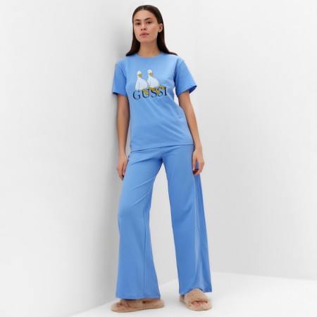 Pajama female (T -shirt and trousers) KAFTAN GUSSI p. 48-50, blue-4