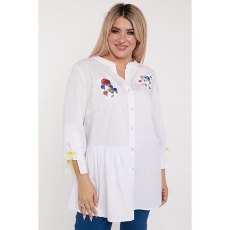 Female shirt, size 52, white color-1