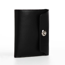 Male purse for magnet, department for bills, for maps, for coins, black color