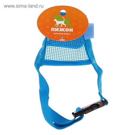 Muzzle mesh with double fixation, size M (length on the nose 10 cm, muzzle 20 cm), blue-6