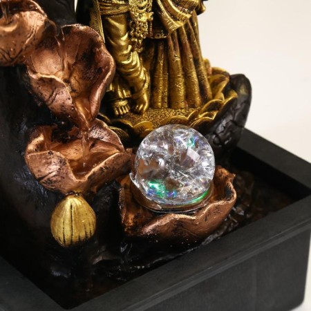 The desktop fountain from the network, the backlight "Krishna and Radha for the month" 35x20x25 cm-4