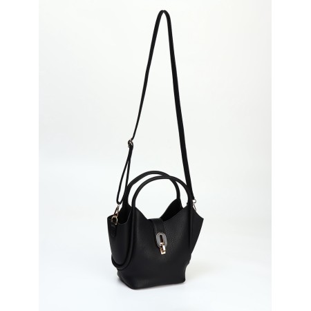 Bag Female Tout with zipper, black color-1