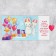 Interactive congratulatory postcard "Hugs", hare, 16 x 11 cm