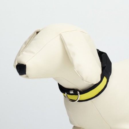 Collar with flash light 3 lumber modes Size S, Osh 35-43 x 2.5 cm yellow-2