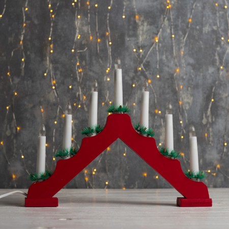 LED figure "Christmas hill" 39 × 31 × 5 cm, wood, 220 V, glow warm white-1