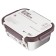 Steel lunch box with a glass cover Smart Solutions, 1.8 l, plum color