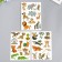 Tattoo on the body color with gold "animals" mix 15x10.5 cm