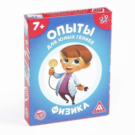 Board game "Experiments for young geniuses. Physics ", 30 cards, 7+-3