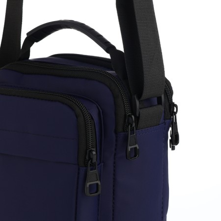 Male bag, 17*10*21 cm, 2 lightning department, 3 n/pocket, blue-3
