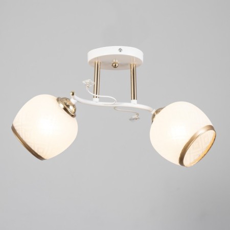 Frida chandelier 2he27 40W white-gold 46x25x26 cm Bayerlux-1