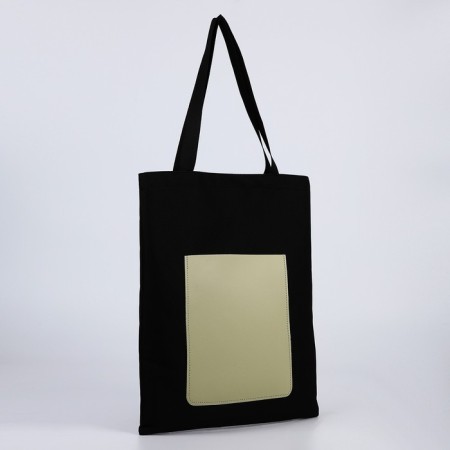 Shoper Nazamok, Kozhzam pocket, black color, olive, 40x35 cm-2