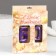 Candle in the cake jubilee "line" (set 2 in 1), number 60, purple metallic, 6.5 cm