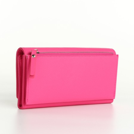 Women's wallet on magnets, pink color-1