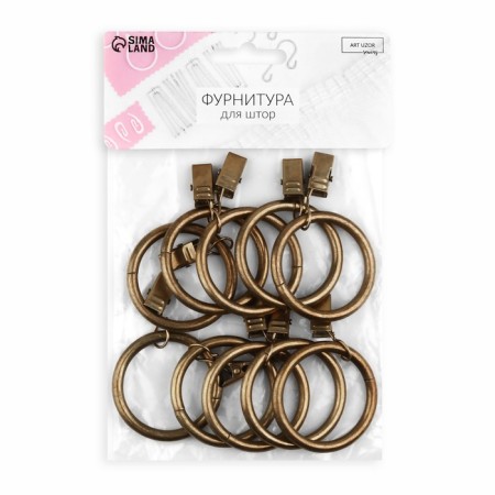 Ring for the cornice, with a clamp, D = 38/48 mm, 10 pcs, Antik color-1