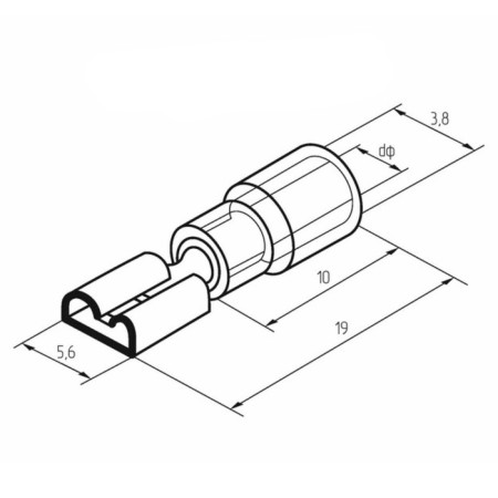 Domestic terminal isolated RPI-M 1.5- (4.8)/RPI 1.25-5 Nest 5.6 mm 0.5-1.5 mm² Rexant-3