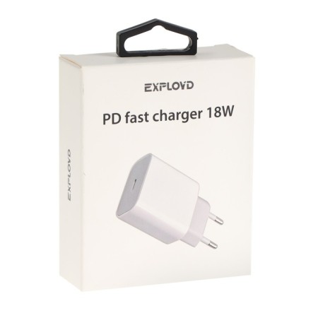 EXPLOYD EX-Z-1165, USB-C, 3 A, 18 W network charger, fast charging, white-4