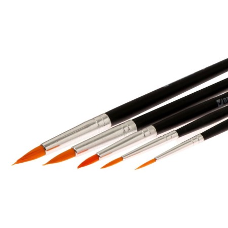 Set of brushes, synthetics, 5 pieces, brauberg (round, No. 1, 2, 3, 4, 5), blister-2