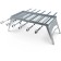 Universal folding coat for a smokehouse, grill grille, 63 x 28.5 x 23 cm