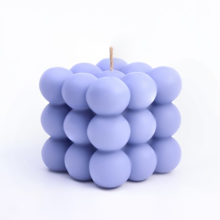 Figure candle "Babb cube", 6 cm, lavender-2