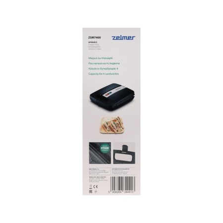Sandwich Zelmer ZSM7400, 1400 W, anti -stick coating, black-9