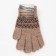 Women's gloves from the Mongol wool "pattern", brown color, size 17-19 (6.5-7.5)