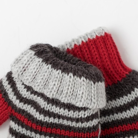 Mitten children's double, red color, size 12-2
