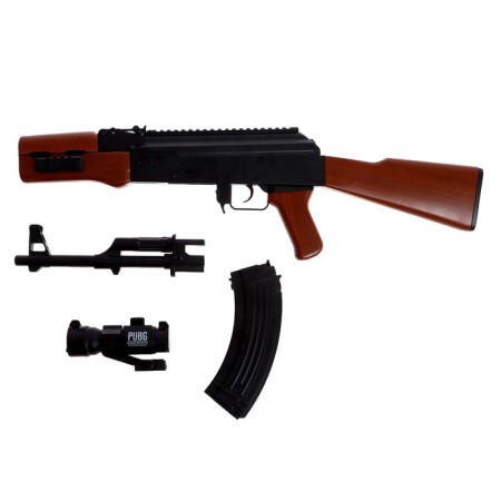 AK-47 automatic machine, shoots with gel bullets, works from the battery-4
