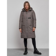 Coat insulated winter female, size 42, dark gray color